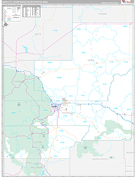 Rapid City Metro Area Wall Map Premium Style 2026